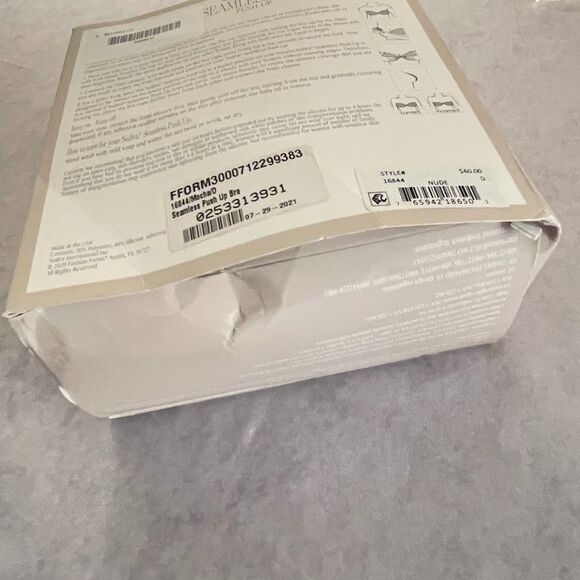 Fashion Forms Nubra Seamless Push Up Bra in Mocha Womens Size D NEW! Damaged Box - Picture 7 of 9
